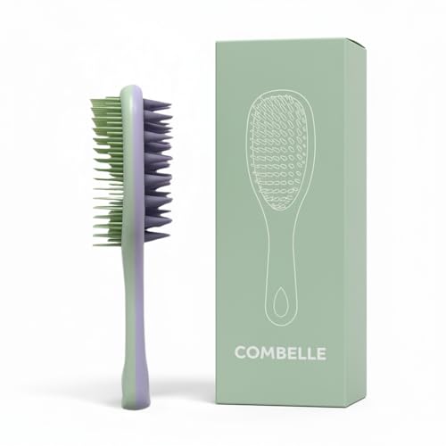Image of COMBELLE Long Handle Silicone Shampoo Brush - Soft Bristle Scalp Massager & Hair Comb for Men, Women & Kids | Anti-Dandruff & Hair Growth