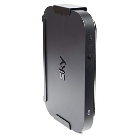 Sky Q Mini Box Wall Mount | Multi Direction Bracket | Easy Screwless Quick Install | Bracket Mount Sky Box Behind TV | Black Steel Sky Box Wall Mount | Easy Access to Cables | UK Made Cover