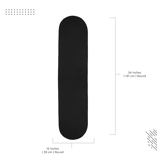 Image of Encasa XO Table Runner for 4 Seater | Handmade Ribbed Style Cotton | 30x137 cm | Black | for Dining & Center Table
