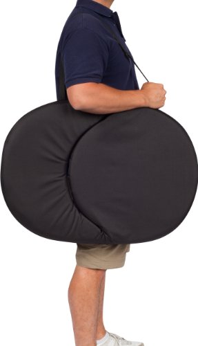 Trademark Innovations Portable Multiuse Adjustable Recliner Stadium Seat, Black