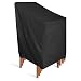 KHOMO Gear - Panther Series - Stackable Chair Cover - Heavy Duty Premium Outdoor Furniture Protector - Black