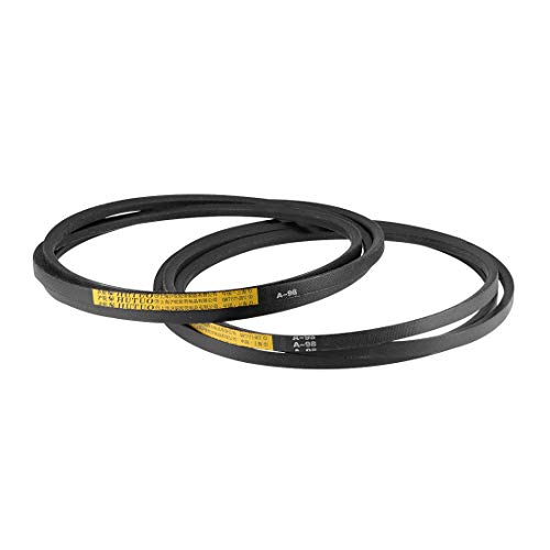 sourcing map A98 V-Belts de 98 pulgadas con sección A y goma resistente pack de 2 unidades
