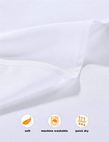 Servilletas de tela reutilizables en formato pack de 24, mantelería blanca de poliéster 4