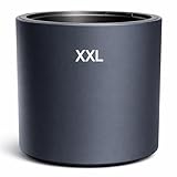 MELTOM Blumenkübel Blumentopf mit Herausnehmbaren Einsatz Rund Frostbeständiger Modern Matt (Anthrazit, XXL)