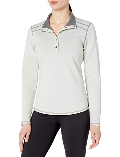 Image of Cutter & Buck Women's 50+ UPF Stretch Evergreen Reversible Snap Placket Pullover