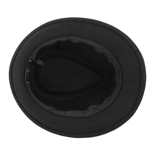 Image of FREEBIRD99 100% Wool Felt Panama Fedora Hat Short Brim Trilby Flat Hat for Men Women