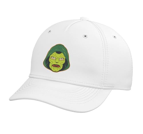 Marvel Doctor Doom Halloween Retro Vintage Mask Costume Adjustable Printed Baseball Hat White