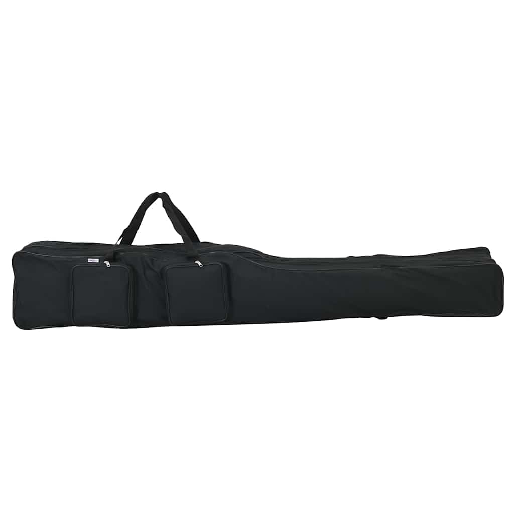Torba wędkarska czarna 160 cm, tkanina Oxford, uchwyt na wędkę z dużą ilością miejsca do przechowywania, regulowany pasek na ramię, wodoodporny organizer na akcesoria wędkarskie, przenośna