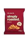Simply Roasted - Barbecue Crisps | 24 x 21.5g Impulse Bags | Smoky & Bold | Vegan | 50% Less Fat | Under 99 Calories Per Serve | Triple Cooked for the Ultimate Crunch | Gluten & Allergen-Free