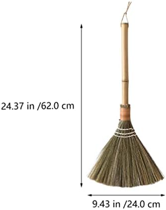Whisk Sweeping Hand Handle Broom: Natural Soft Straw Broom Small Cleaning Tool for Indoor Outdoor Sofa Car Corner Desktop