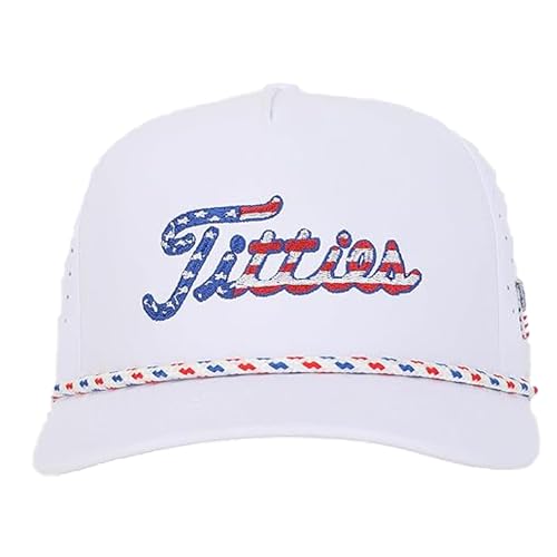 Image of Curves & Clubs Titties Golf Hat - Funny Golf Hat, Titties Hat - Funny American Hat - One-Size-Fits-All - Men's Gifts