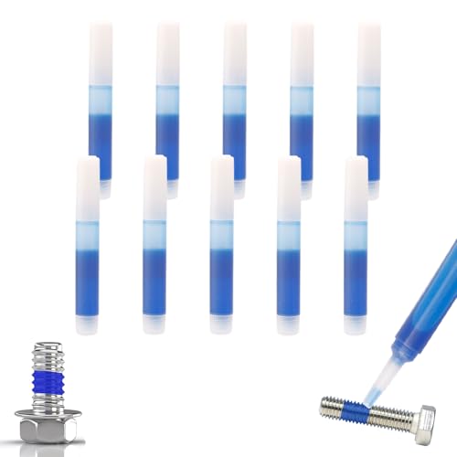 Nurila 10 Stück Schraubensicherung Mittelfest, 20g Blau Schraubenkleber, Schraubensicherungslack, gewindekleber für Das Sichern von Schrauben und Metallbefestigungen, Schrauben kleber