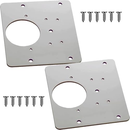 4 Placas de Reparo de Dobradiças para Móveis 90x90mm
