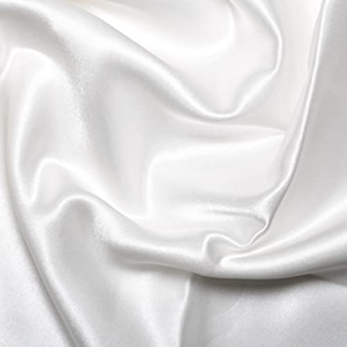 Tissu satiné soyeux de qualité supérieure coloris ivoire pour créations de mariage haut de gamme