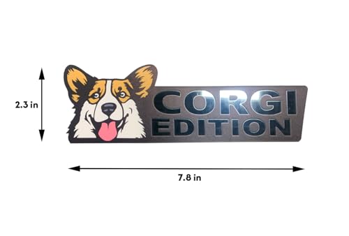 Image of Dog Edition Car Badges, 3D Dog Car Badge Laser Cutting Car Emblem, Car Exterior Emblems Badge,Cute Dogs Badge Rated Car Decals Bumper Stickers Decoration(Corgi)