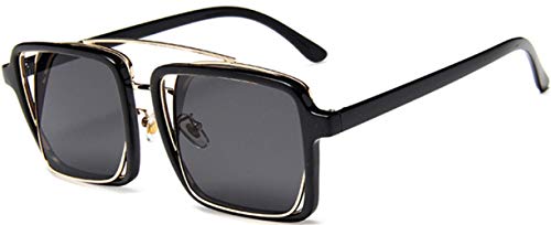 Retro Square Oversized Sunglasses Unisex Double Frame Glasses