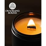 AOOVOO Scented Candles for Men - Large 22oz 120 Hours of Burn Time, Oud & Sandalwood Candles for Home Scented | Crackling Wood Wick Soy Candle | Strong Fragranced Black Candle Gift for Women & Men - Image 5