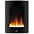 Hanover Fireside 19.5'' Vertical Wall Mounted Electric Fireplace Heater in Black with Multi-Color Flames and Crystal Rock Display, Wall Fireplace for Home, Living Room, Remote Control