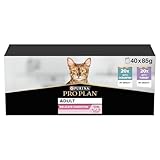 PRO PLAN Delicate Digestion Mixed Variety in Gravy Wet Cat Food 40x85g