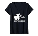 Frenchie Fidélité sur 4 pattes Bouledogue français T-Shirt avec Col en V