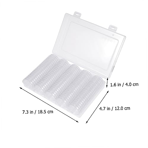 Cajas de plástico transparentes para monedas 100 piezas miniatura 3