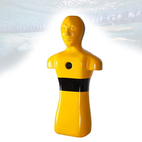 Water Rescue Training Dummy,38.6in High Visibility Professional Model-Lifeguard Training Manikin,Emergency Preparedness-Weighted Rescue Dummy,50kg Weighted Simulator(Yellow)