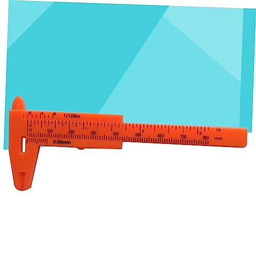 Calibrador Vernier Mini Plástico para Joyería Naranja miniatura 7