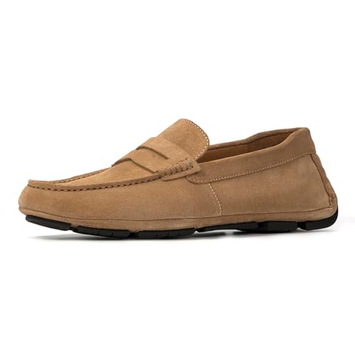 Anthony Veer Cruise Driver Penny Loafers for Men | Slip-On | Tubular Construction | Leather Lining | Ortholite Cushioned Footbed | Rubber Outsole - Main Image