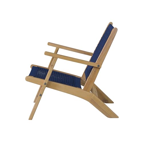 Balkene Home Wooden Outdoor Lounge Chair - Blue by Balkene Home - Image 4
