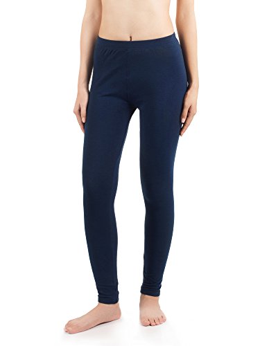 DAVID ARCHY Women's Winter Warm Base Layer Long Pants Wicking Thermal Bottom (M, Navy Blue)