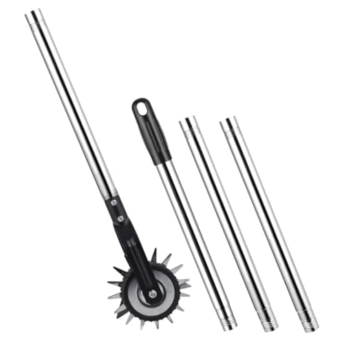 Romisbaba Bordatore Manuale Per Prato Con Ruote Rotanti Tagliabordi Per Prato Rifinitore Bordi Erbacce Design Ergonomico Manico Esteso Per Giardinaggio