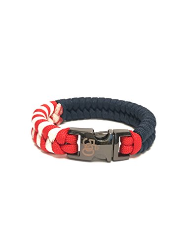 Tru550 USA American Flag Mens Jewelry Paracord Survival Bracelet with Metal Buckle (Size 8.5) - Image 5