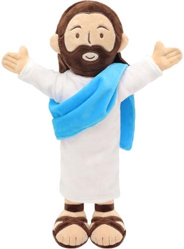Yelakey 13 Jesus Plush Jesus Stuffed Doll Plushie for Easter Christmas Church (Brown)