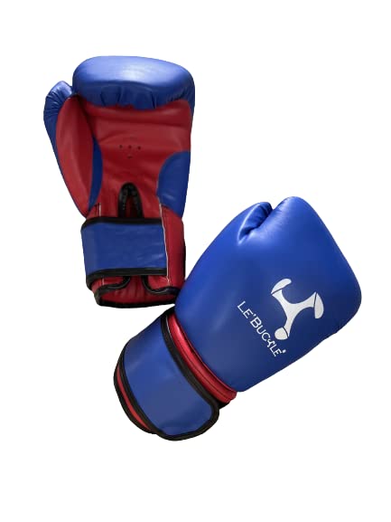 Le Buckle PU Leather Punching Training Gloves for Boxing Sport, Kick Boxing, MMA, Muay Thai, Gym (Blue & Red, 10 oz) (B0B7BZWVSG) Amazon Price History, Amazon Price Tracker