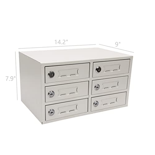 Fixturedisplays® Cellphone Locker Mobilephone Storage Charging Station Camp Work School Classroom 6-Slot, 14.2" Wide X 7.9" Tall X 9" 15253-Npf #TOP2