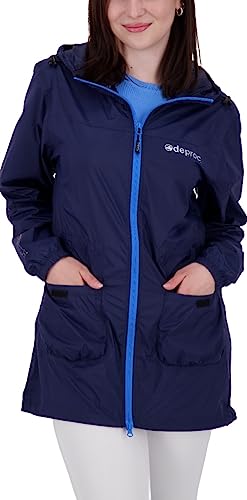 Veste de pluie imperméable pour femme Lynn marine taille 38 avec capuche amovible