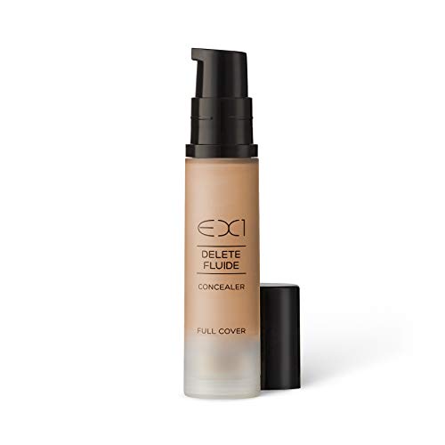 EX1 Cosmetics Delete Fluide Full Coverage Liquid Concealer Makeup Shade 5.0- Vegan, Oil free with Ultra-Blendable Formula for Seamless Finish