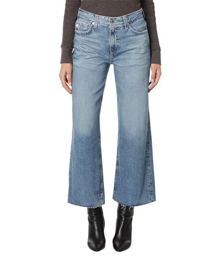 AG Jeans Saige High-Rise Wide Leg Crop in Rival