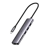 Netac Concentrador de expansión Multifuncional Tipo C 6 en 1, 3 Puertos USB 3.0, Compatible con HDMI, Ranuras para Tarjetas duales SD/TF, teléfonos móviles de 4 K a 30 Hz y Ordenadores ampliamente