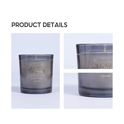 Image of MINISO Scented Candles Home Wax Scented Candle Aroma Decoration Candles Gift for Home Decor-Fabulous Day,Black Floral Bouquet 150G*2