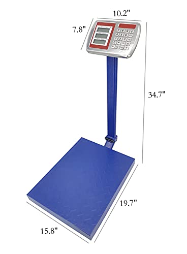 Báscula plataforma plegable 660 lbs con calculadora de precio miniatura 5