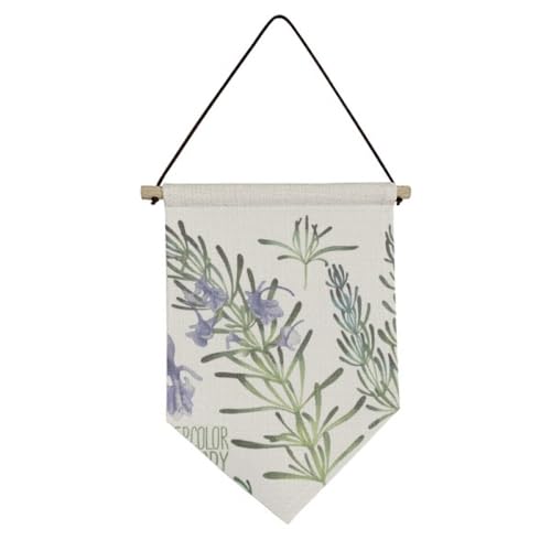 Drapeau en toile lavande violette pour deco de salon