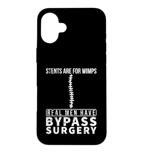 Stents Is For Wimps Real Men Have Bypass �I�[�v���n�[�g��p �X�}�z�P�[�X iPhone 16 Plus �p
