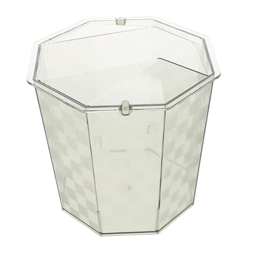Mini caneca de basura rectangular con tapa para escritorio
