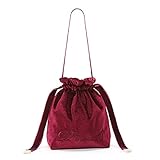  Bolsa de cosm¨¦ticos port¨¢til con cord¨®n para pintalabios, de terciopelo, para ni?as y mujeres, mini bolsa de maquillaje, organizador de maquillaje de terciopelo