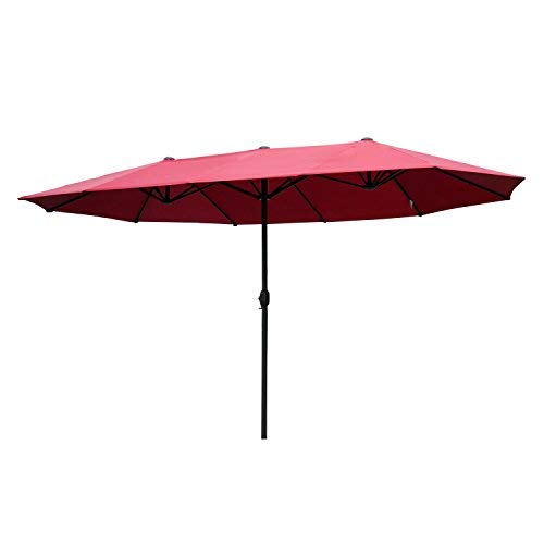 Amazon Com Xnonix 15 Double Sided Patio Umbrella Twin Sun Canopy Market Shade Outdoor Garden Garden Outdoor