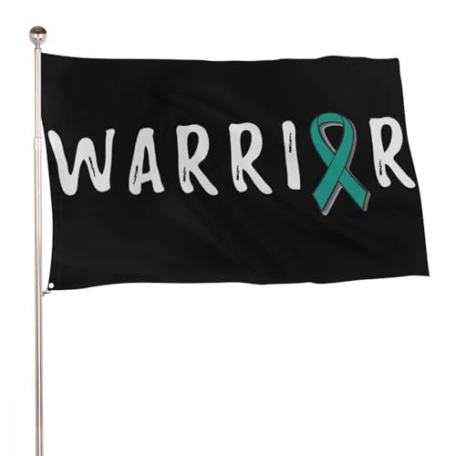 Drapeau cancer de l'ovaire 1,5x2,4 m pour décoration de fête extérieure de soutien - 2