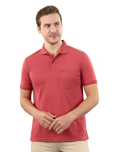 Image of Monte Carlo Mens Regular Fit Half Sleeve Solid Polo Neck T-Shirt (Pack of 1)