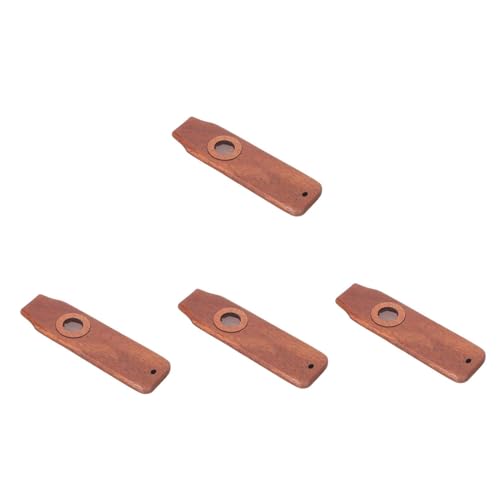 Kazoo en bois lot de 4 instruments classiques pour guitare et ukulélé