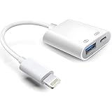 Scalebee Lightning to USB Camera Adapter with Charging Port,Apple Mfi Certified USB 3.0 OTG Dongle Cord for iPhone 14 13 12 11xXs Xr 8 7,Ipad to USB Flash Drive,Card Reader,Keyboard (White)